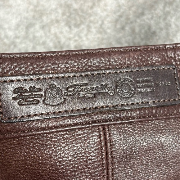🔑 VINTAGE fossil brown leather crossbody bag - Picture 9 of 16